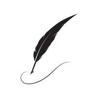 logotipo de la pluma vector