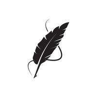 logotipo de la pluma vector