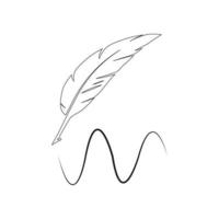 quill pen logo vector