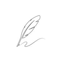 quill pen logo vector