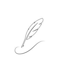 quill pen logo vector