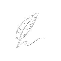 quill pen logo vector