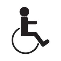 logotipo de silla de ruedas vector