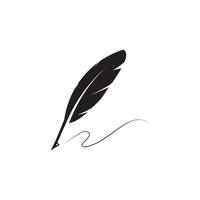 quill pen logo vector