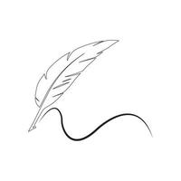 quill pen logo vector