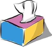 Box of tissue, vector or color illustration.