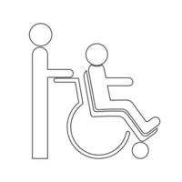 wheel chair logo vector