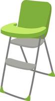 Highchair, illustration, vector on white background.