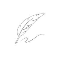 quill pen logo vector