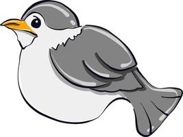 Grey bird,illustration,vector on white background vector