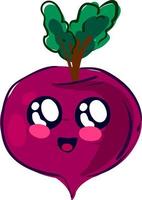 Cute beet, illustration, vector on white background.