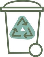 Trash recycle, illustration, vector on a white background.