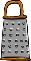 Grey grater, illustration, vector on white background