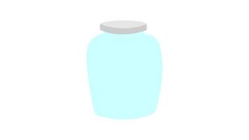 glass jar icon, line symbol on white background - editable stroke vector illustration eps10