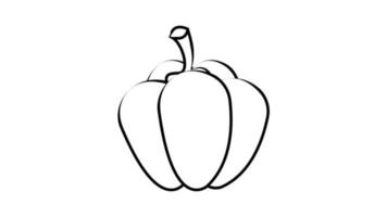 bell pepper icon vector from miscellaneous collection. Thin line bell pepper outline icon vector illustration. Outline, thin line bell pepper icon for website design and mobile, app development