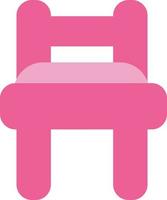 Kindergarten pink chair , illustration, vector, on a white background. vector