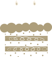 ilustração de elemento de decoração de bolo de aniversário png