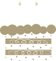illustration d'élément de décoration de gâteau d'anniversaire png
