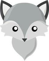 Wolfs head, illustration, vector on white background.