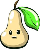 Fresh pear , illustration, vector on white background