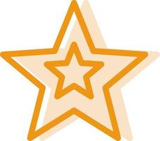 School star, illustration, vector, on a white background. vector