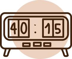 Table alarm clock, illustration, vector, on a white background. vector