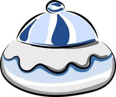 Sugar bowl, illustration, vector on white background.