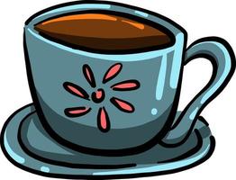 Cup of coffee, illustration, vector on white background