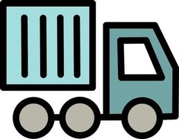 Transport truck, illustration, vector on a white background.