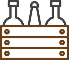 Three wine bottles, illustration, vector on a white background.