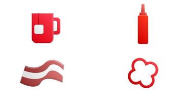 hot icons for web and mobile. Set of hot included icons line Mercury, Tea, Firefighter, Bikini, Ketchup, Sausage, Tea bag, Volcano, Coffee, Pepper on black background vector