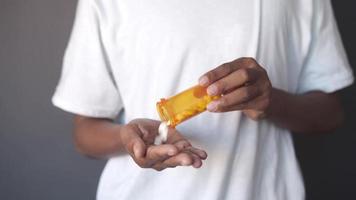 Boy taking pills video