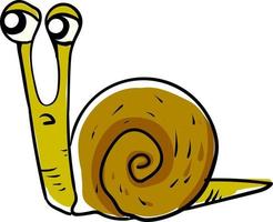 Snail, illustration, vector on white background.