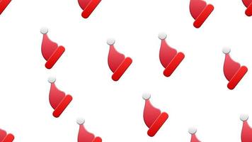 Seamless Christmas And New Year Pattern Of Droll Santa Hats vector