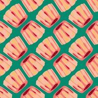 Jelly pattern, seamless pattern on green background. vector