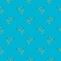 Blue hat , seamless pattern on a blue background. vector