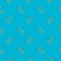 Blue hat , seamless pattern on a blue background. vector