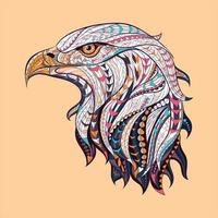 ilustración vectorial del personaje de cabeza de águila vector