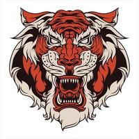 vector illustration of tiger head mascot