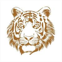ilustración vectorial de la mascota de la cabeza de tigre vector