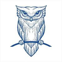 vector illustration of owl with wings