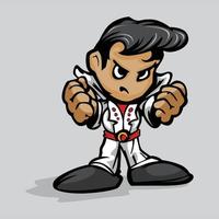 vector illustration of cartoon people with fists