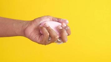 Washing hand with a bar soap video