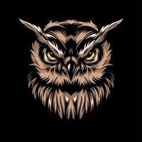 vector illustration of owl standing