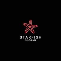 vector de diseño de icono de logotipo de estrella de mar
