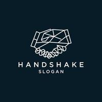 Handshake logo design icon template vector