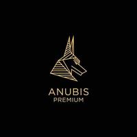 plantilla de logotipo de icono de diseño de anubis vector