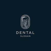 plantilla de logotipo de icono de diseño dental vector