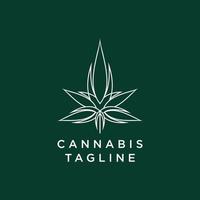 vector de diseño de icono de logotipo de cannabis