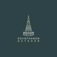 Doi inthanon logo design icon vector